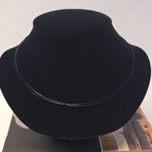 Black Steel Neck Wire Necklace